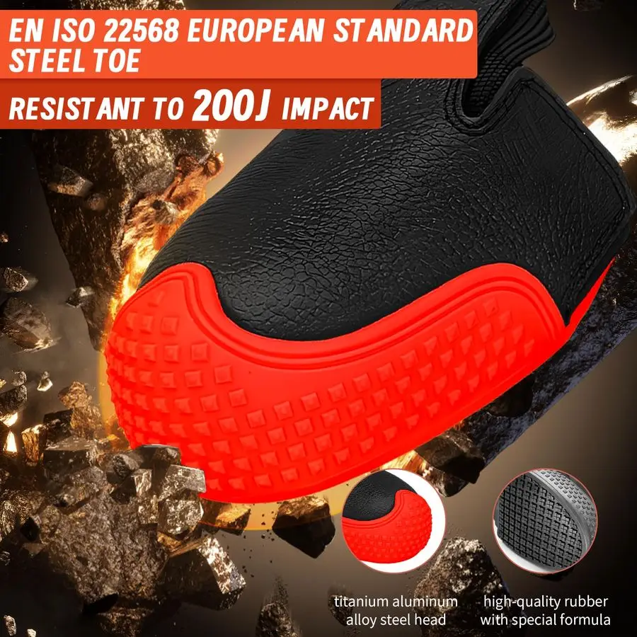 ASTM معتمد زلة أمبير EN 22568 الصلب ToeLG07 مقاومة الصلب تو أغطية الحذاء 0.94 SRO المضادة للانزلاق الجرموق مقاوم للماء العمل التمهيد
