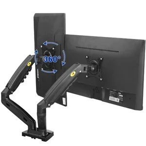 Dual monitor desktop bracket Fully dynamic rotating computer monitor arm Adjustable TV wall bracket