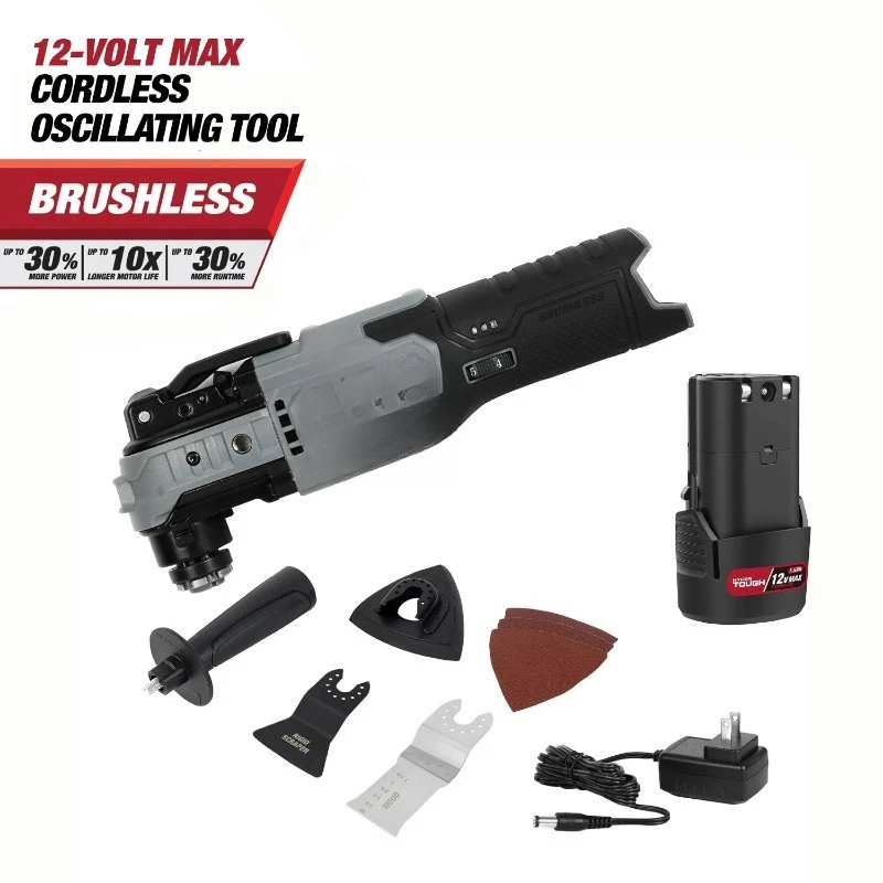 

12V Max Lithium-Ion Brushless Oscillating Multi-Tool with 1.5Ah Battery and Charger