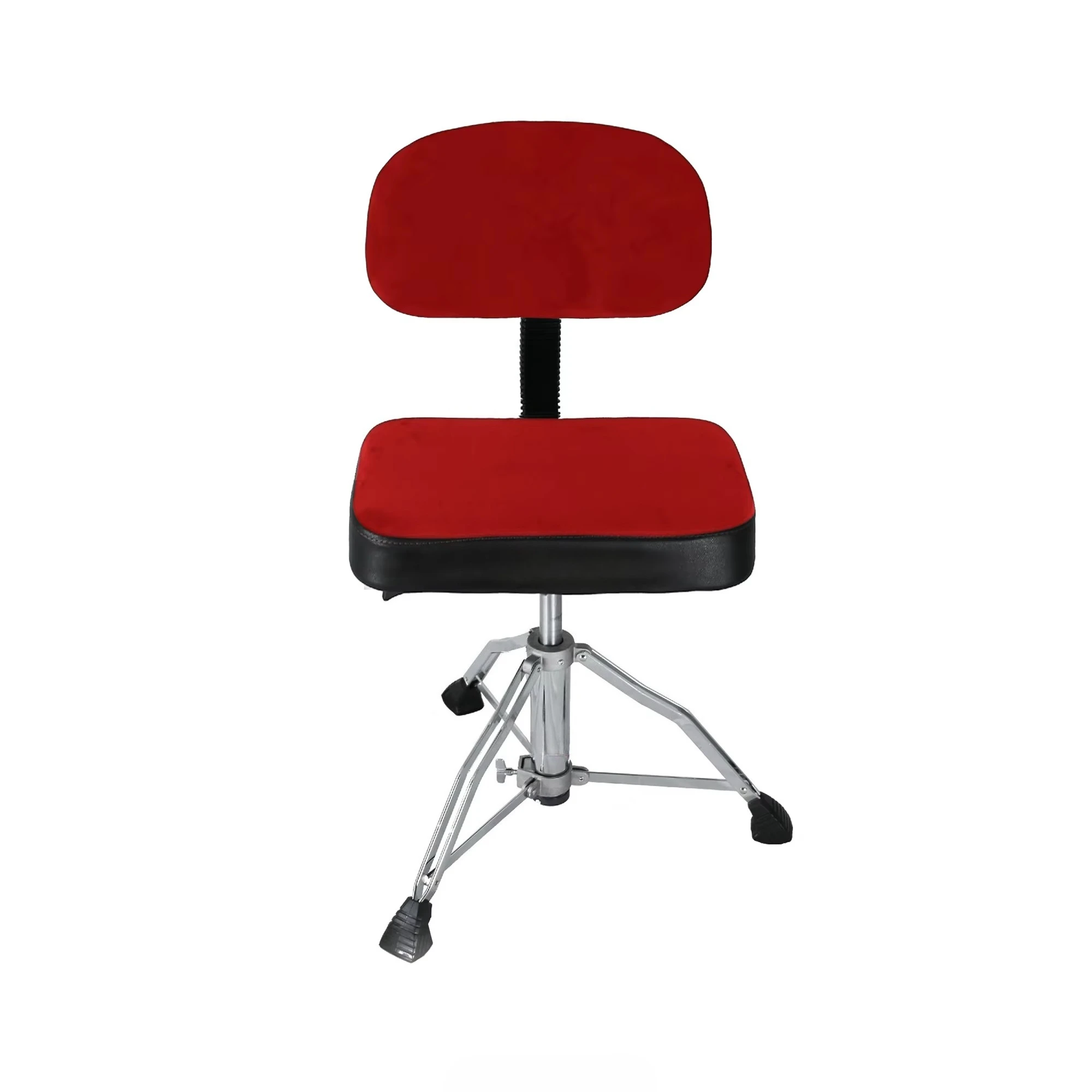 Drum Accessories 3000 Series Aluminum Alloy Drum Chair Red Adjustable Drum Throne Stool Back for Musical Instruments