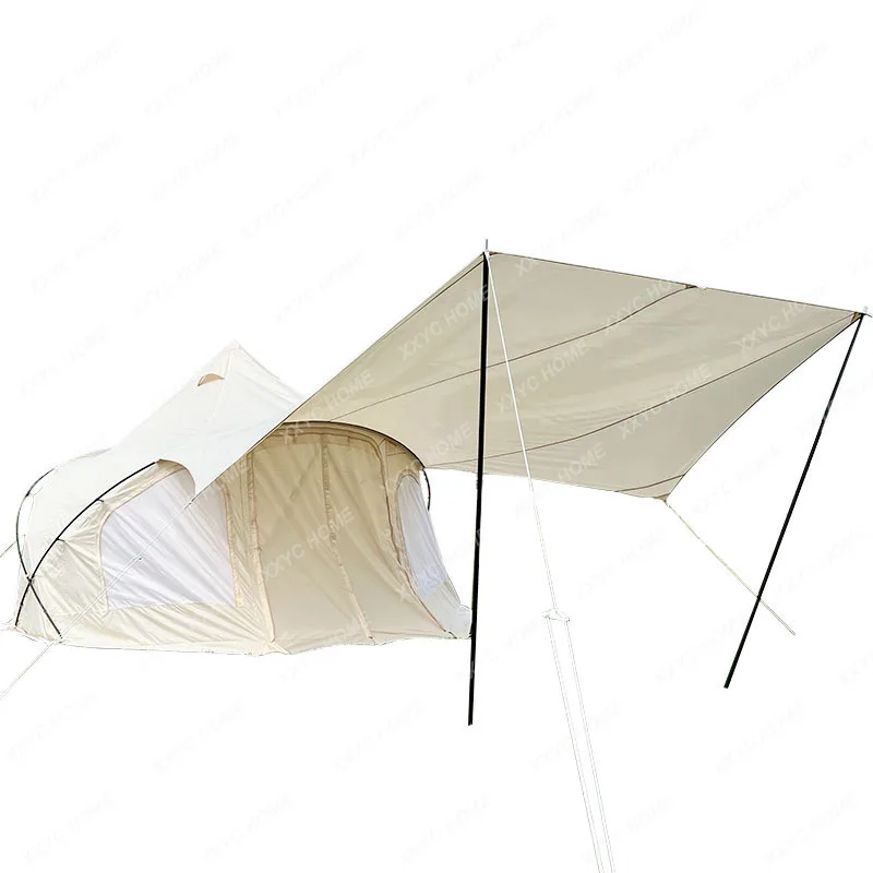 Camp Tent Outdoor Thickened Rain-Proof One Bedroom One Living Room Camping Tent Foldable and Portable Cotton-Cloth Tents