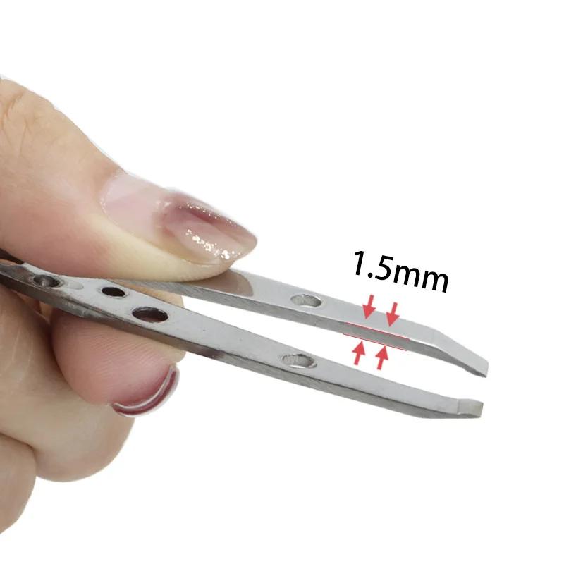 Eyebrow Tweezer Professional Stainless Steel Slant Tip Eyes Tweezer Clip For Face Hair Removal Make Up Tools