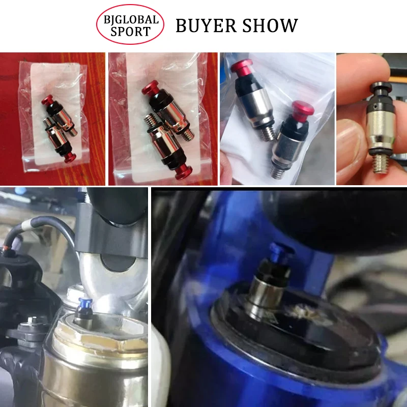Motorcycle Aluminum Brass Front Fork Bleeder Air Valves For duke300 900 950 1290 adventure Motorbikes M4x0.7 M5x0.8 Fork screws