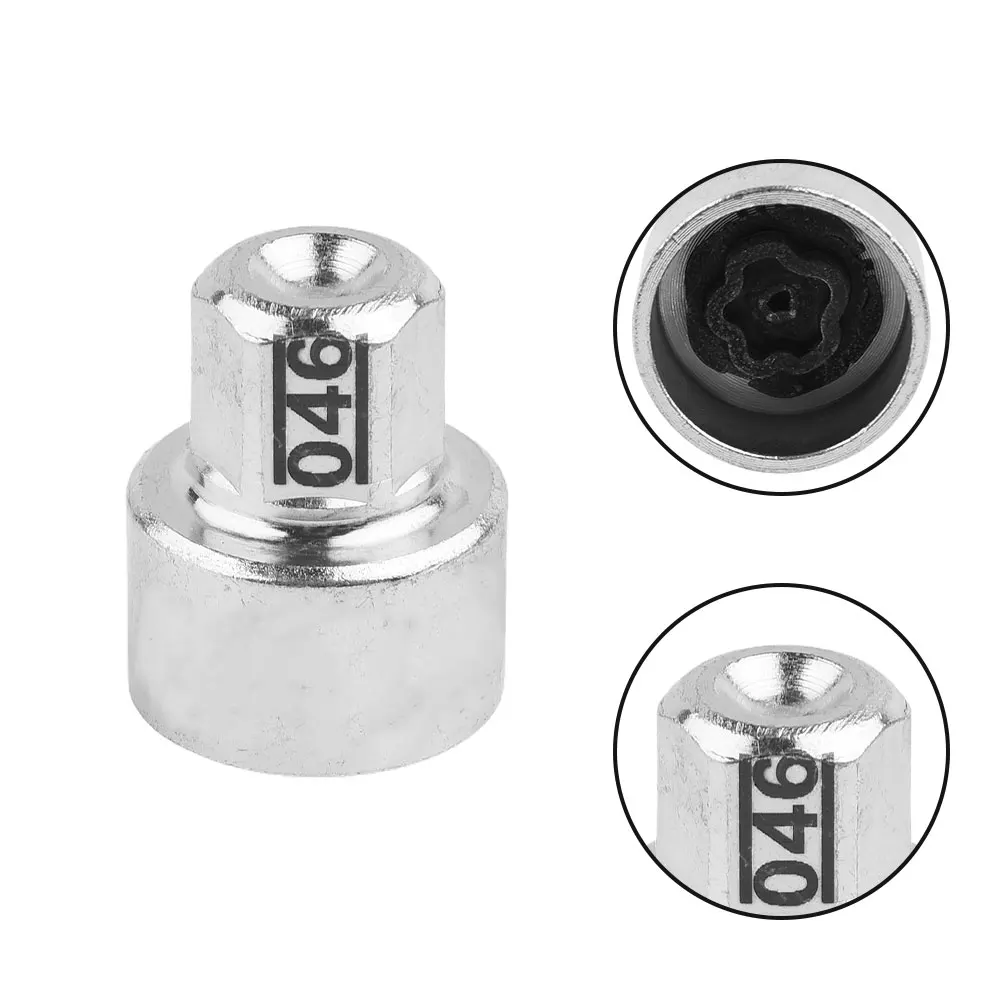 Wheel Lock Anti Theft Screw Lug Nut Bolt 46 With Removal Key Socket For BMW F12 Compatible With 7 Series F01/F02/F04