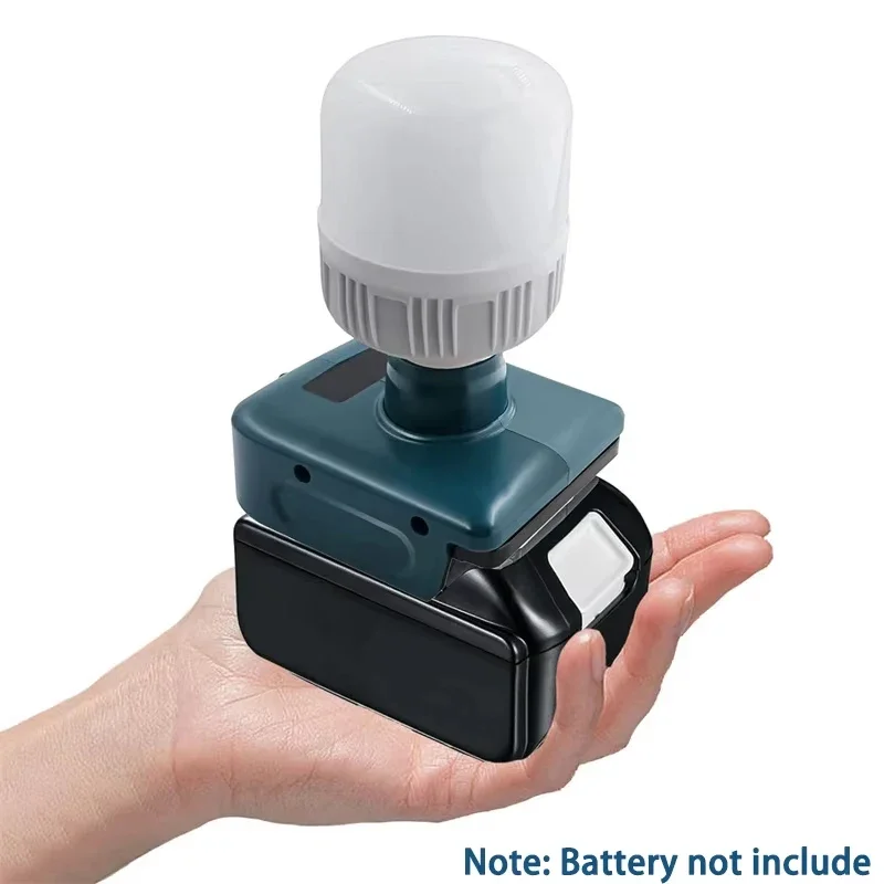 

Portable Rechargeable Emergency LED Light 1300LM 12W for Bosch 18V Battery Cordless Dimmable 6500K for RV Roadside Attic Closet