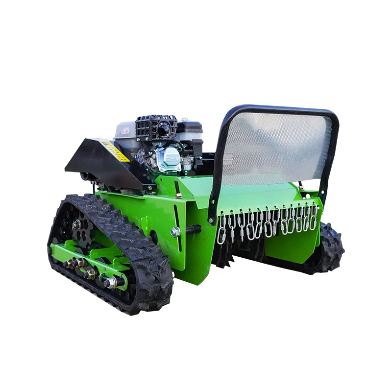 All-terrain remote control crawler self-generating lawn mower gasoline photovoltaic orchard forest cutting grass mowing