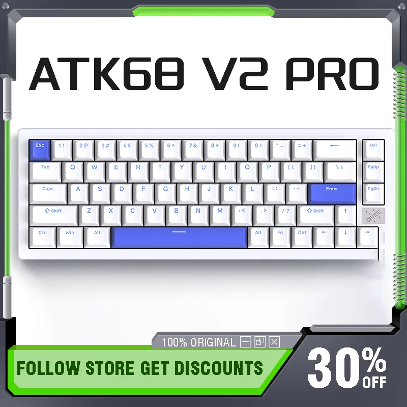 ATK68 V2 Magnetic Switch Wired Mechanical Keyboard Aluminum Alloy Gasket 8K Gamer Keyboard Customized Game Accessories Valorant