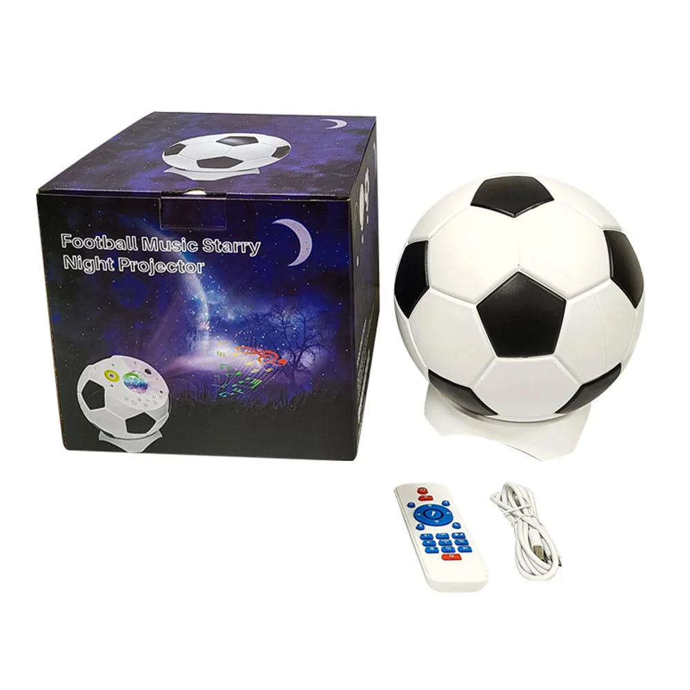 Party Light Football Shaped Laser Light Water Ripple Remote Control Projection Light Starlit Sky Light Holiday Home Decoration