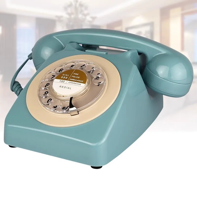 Vintage Vintage Phone Landline Antique Phone Cross-border e-commerce Metal Ringtone Turntable