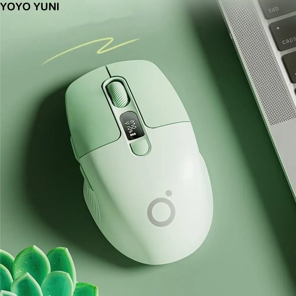 

Легкая беспроводная мышь для ноутбука с экраном, перезаряжаемая беспроводная Bluetooth-мышь 2,4G, бесшумная портативная эргономичная мышь для ноутбука
