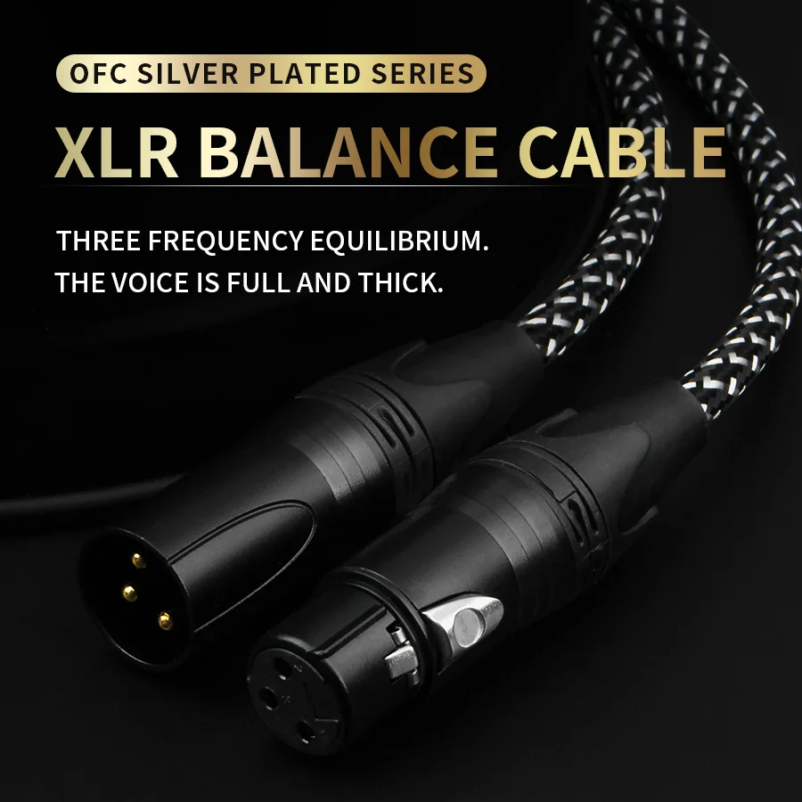 

QINCROWN Z100 XLR кабель баланса Чистая медь посеребренный HiFi микрофон Mxer усилитель мощности динамик соединительный провод 3Pin