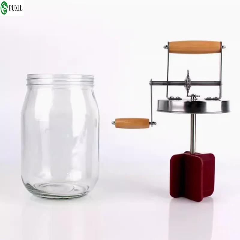 homemade-butter-churner-manual-butter-maker-food-mixer-glass-silicone-stirring-tool-silicone-wheel-kitchen-gadgets