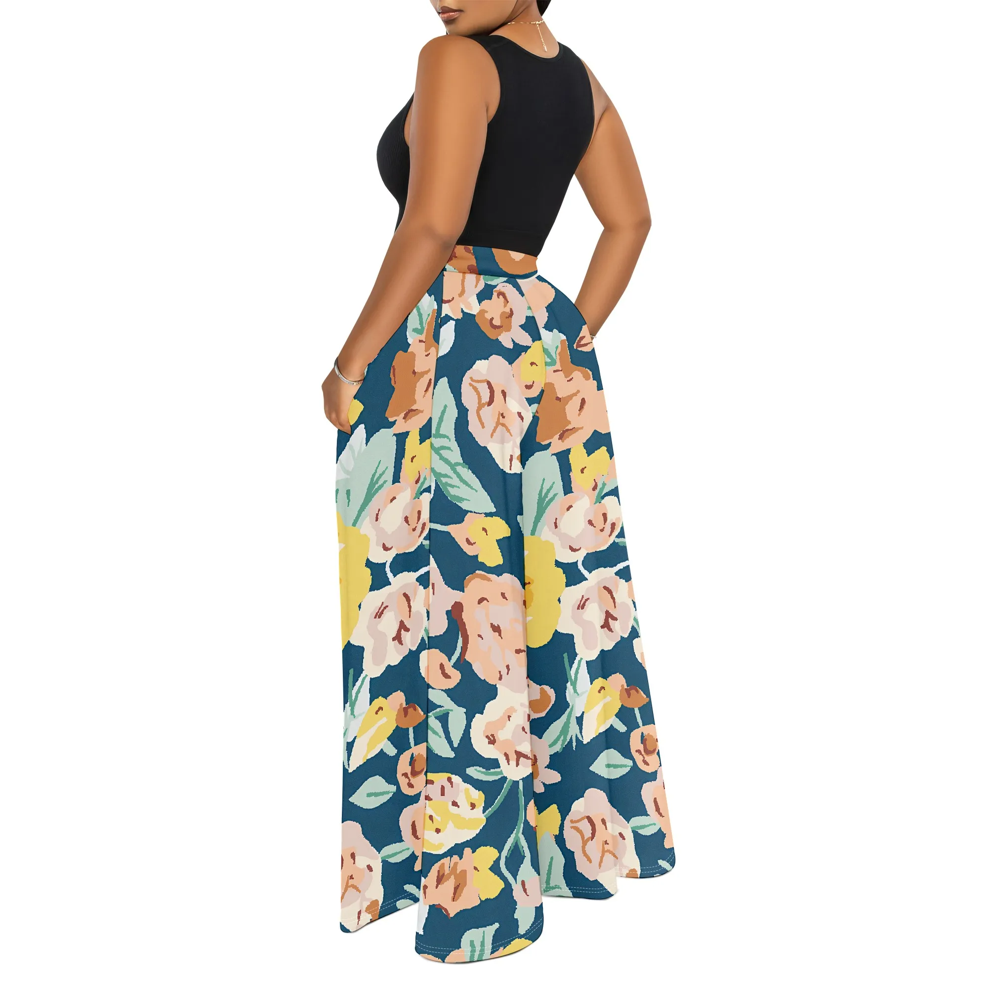 Women's Spring and Autumn Fashion Printed Totem Pocket Pants, Casual Home Pants