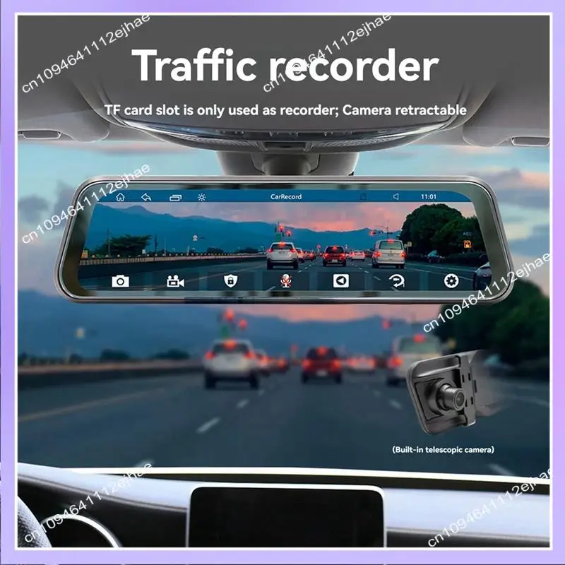 N83R Rearview Mirror Recorder 9.36 Inch Carplay Driving Recorder Streaming Media HD Large Screen Bluetooth