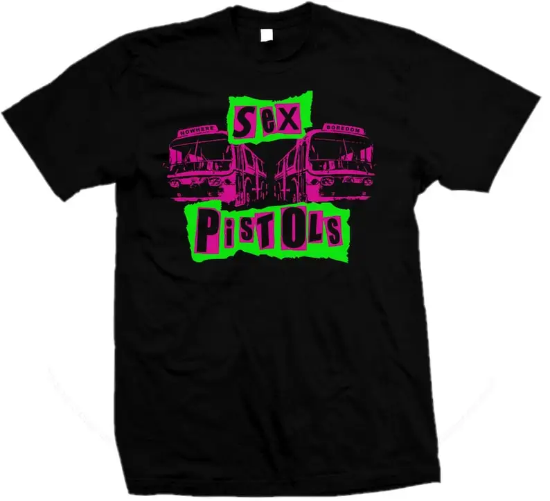 

Sex Pistols Sid Vicious Johnny Rotten Pretty Vacant 1977 Punk Hand Screened, Pre-Shrunk 100% Cotton T-Shirt