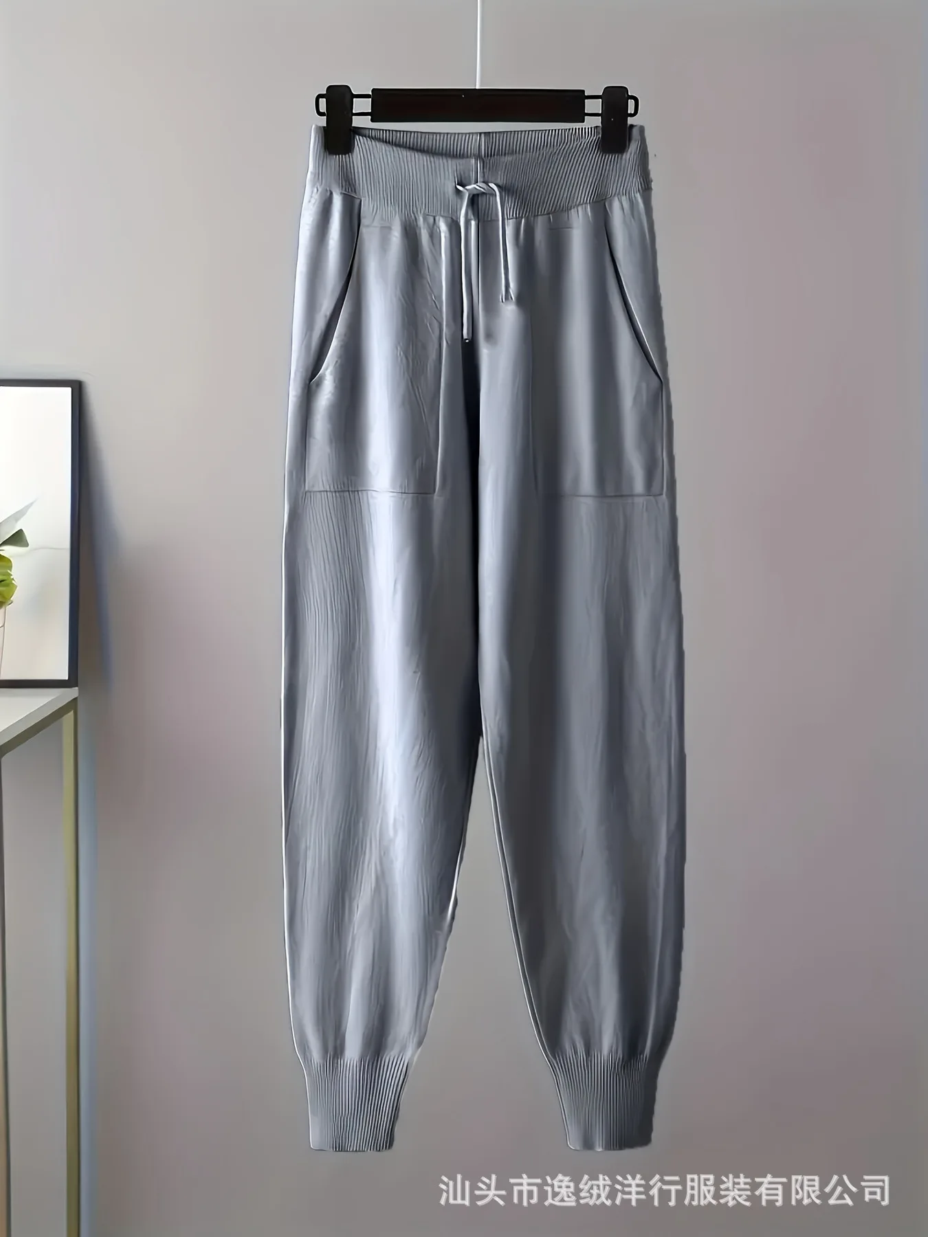 2026 Herbst Winter Damen V-Ausschnitt Strick-Zweiteiler Weicher Pullover Hochgeschnittene Strickhose Locker Modisch Täglich Streetwear – Detail 25