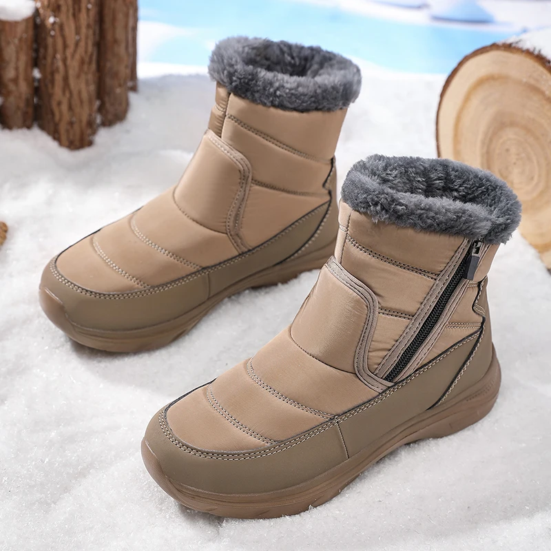 Waterproof Men Women Snow Boots High Top Ankle Winter Boots Platform Warm Thick Plush Man Cutton Shoes Outdoor Non-Slip Boots - view 4
