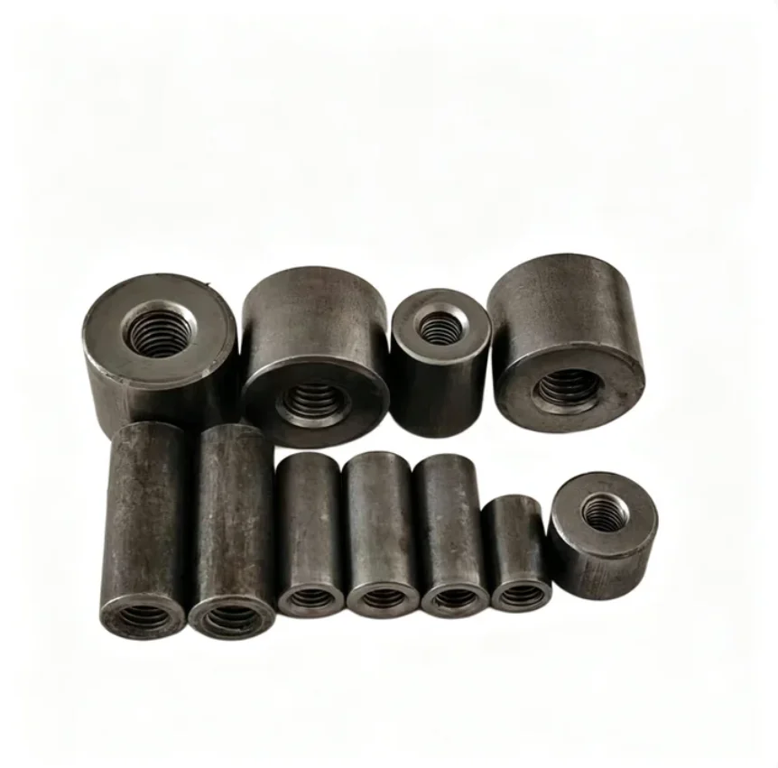 M10 M12 M14 M16 M20 Extended Round Nut A3 Carbon Steel Threaded Sleeve Bushing Weldable Cylindrical Nuts Length 6-60mm