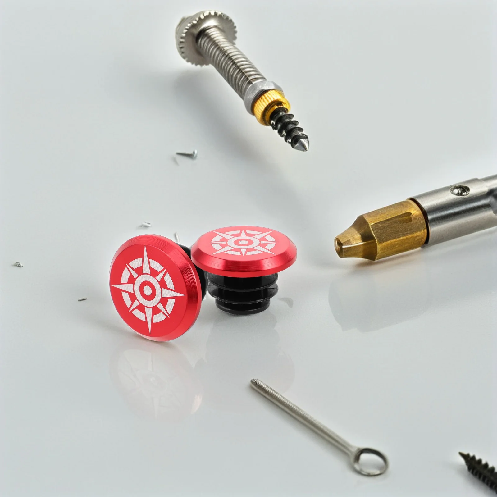 1 زوج سبائك الألومنيوم دراجة المقود المقابس المعدنية قطرة بار نهاية قبعات ل الطريق دراجة الدراجات اكسسوارات خفيفة الوزن آمنة