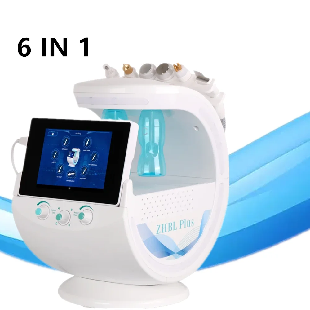 

NEW SPA Facial 6 In1 Hydro Professional Skin Care Machine Test Skin Remove Blackheads Moisturize Rejuvenate Ultrasonic Face Care