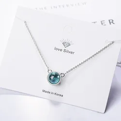 Fashion 925 Sterling Silver Round Crystal Bear Pendants Necklaces For Women Wedding Luxury Quality Jewelry  Offers