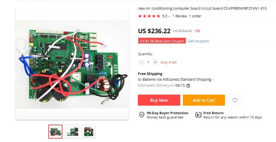 Neue computer-board leiterplatte CE-KFR80W/BP2T4N1-310