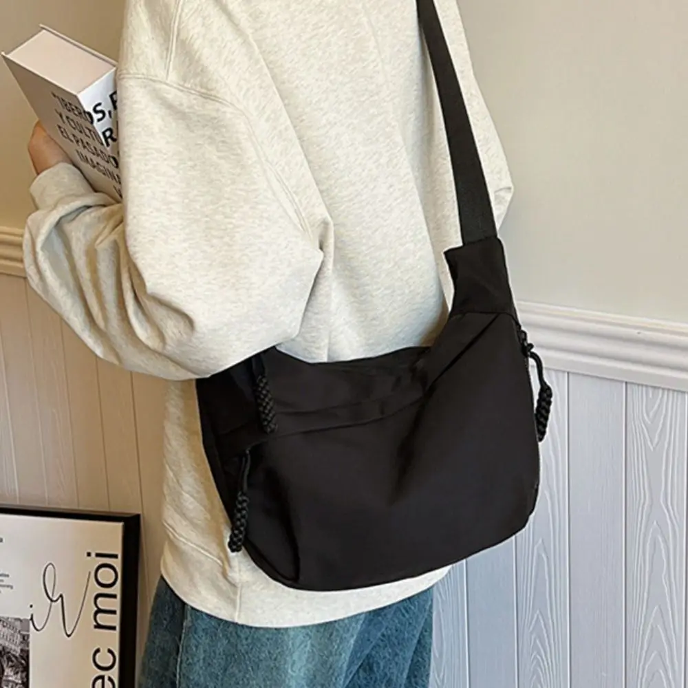 

Portable Korean Style Nylon Crossbody Bag Large Capacity Canvas Oxford Cloth Shoulder Bag All-match Handbag Dumpling Bag Travel