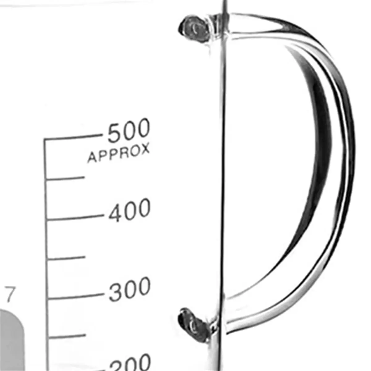 AA83 2pcs Beaker with Handle, 500ml Measuring Cup, Borosilicate Glass,Beaker Mug with Pouring Spout