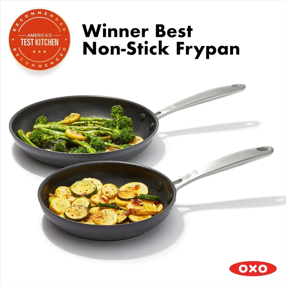 

Premium 8" & 10" Ceramic Nonstick Frying Pan Set, PFAS-Free, Dishwasher & Oven Safe, Healthy Cooking for Home Chefs