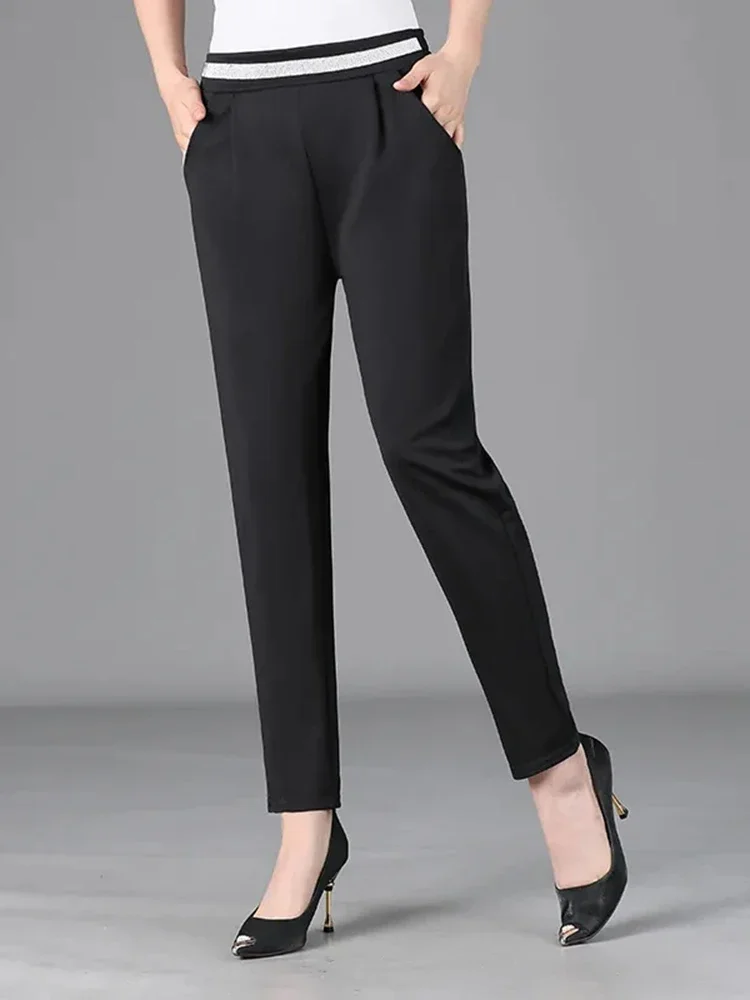 

Mom High Waist Pencil Pants Casual Women Ankle-length Pantalones Fashion Trousers Loose Hose Big Size 4xl Harem Sweatpants Z518