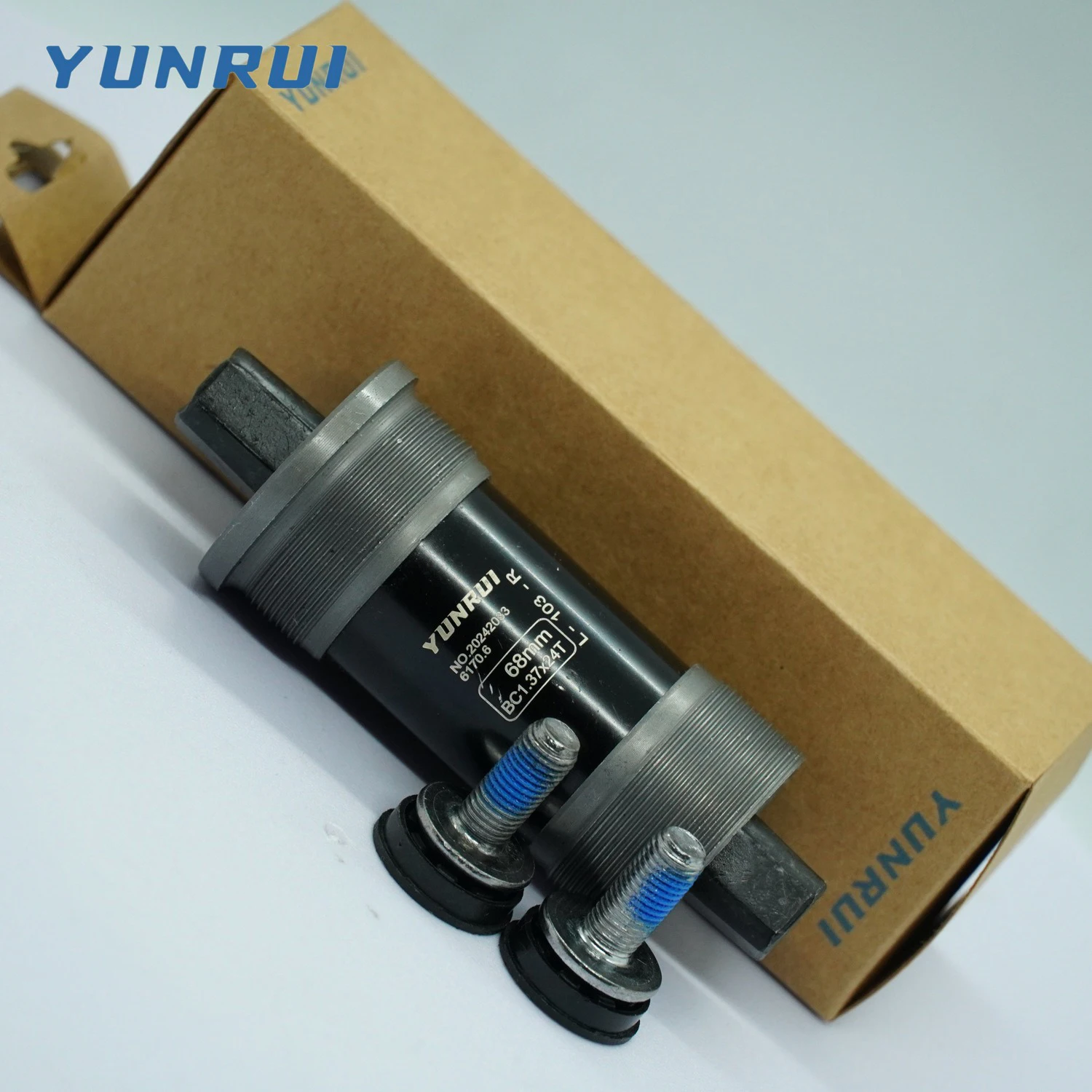 YUNRUI Bicycle 68mm Bottom Brackets 110/113/116/118/120/122/124/126mm Square Hole BB68 Carbon Steel Shaft Mountain Bike view 6