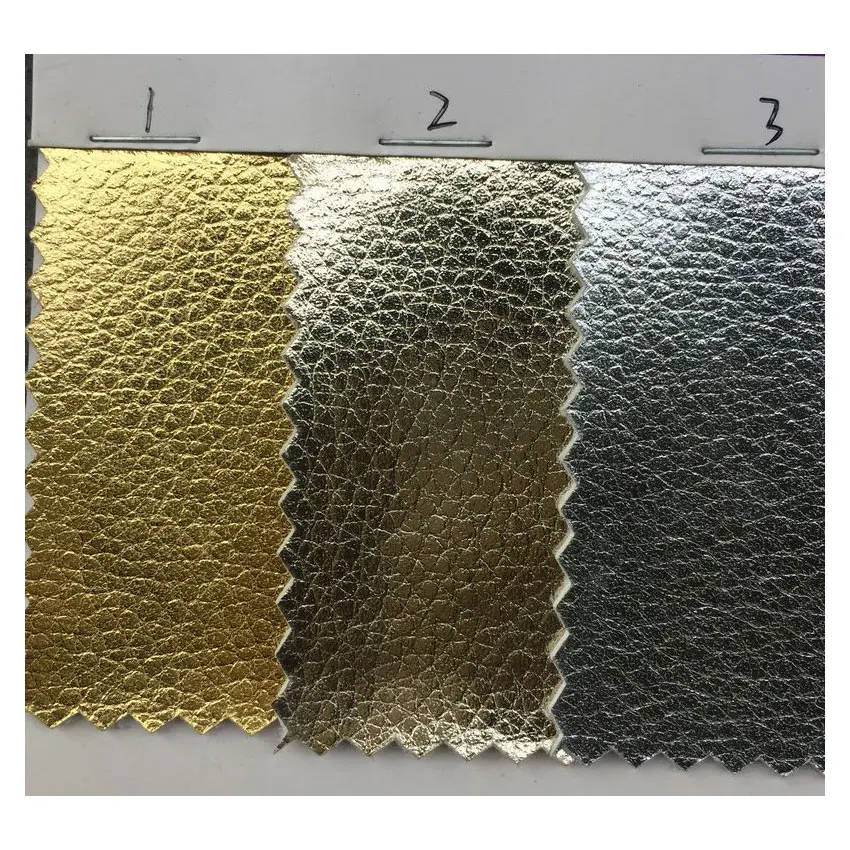 

High-quality Wear resistant and scratch resistant microfiber synthetic PU Metallic leather material