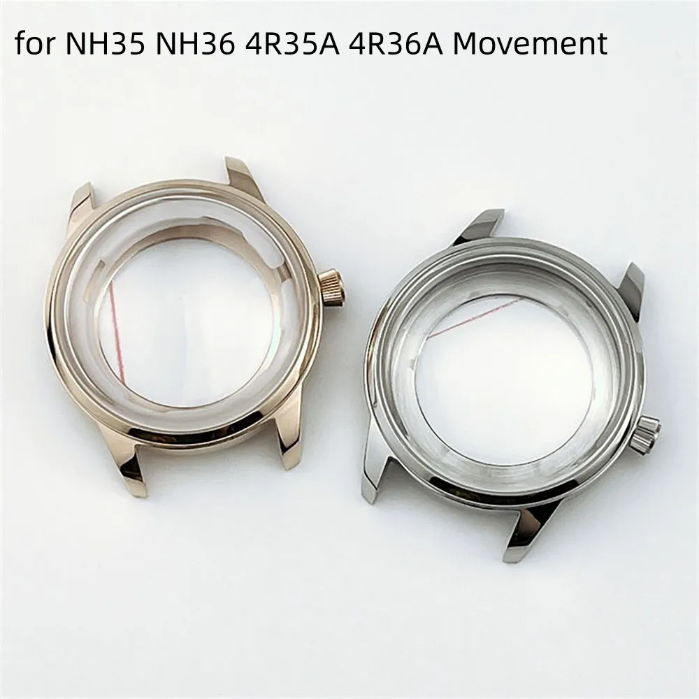 NH35 Case 39.5MM Stainless Steel Watch Case for NH35 NH36 4R35A 4R36A Movement Modification Accessories