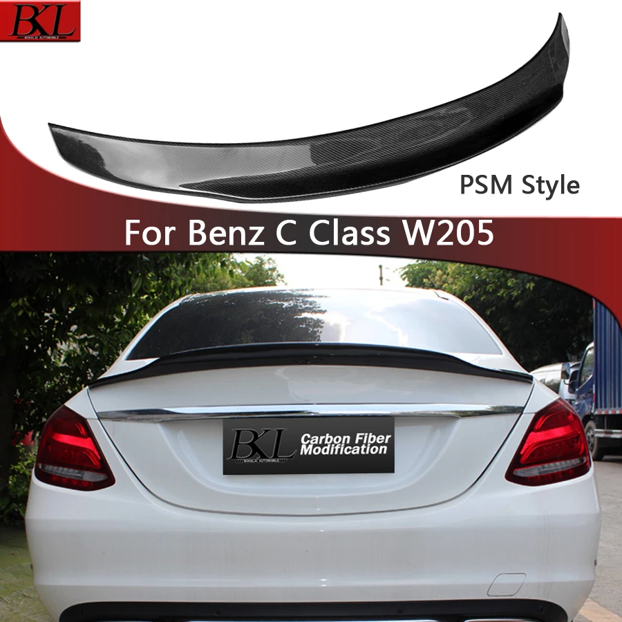 For Mercedes Benz C Class W205 two-door PSM Style Carbon Fiber Rear Wing Car Wing Rear Spoiler Car Exterior Accessories