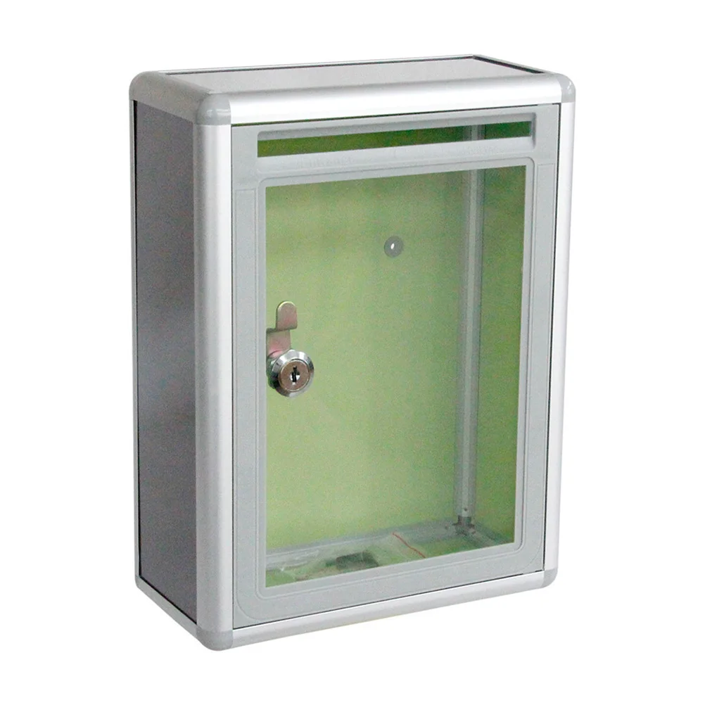 Wall Mounted Acrylic Alloy Secure Mail Letter Post Box Mailbox Post Box for Ballot Box Mailbox Suggestion Box