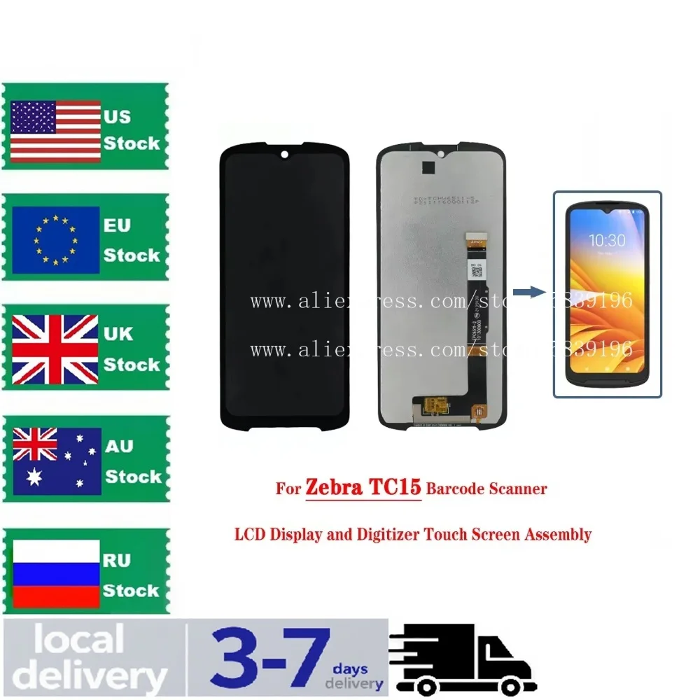 

ЖК-дисплей с сенсорным экраном для дисплея сканера Zebra TC15