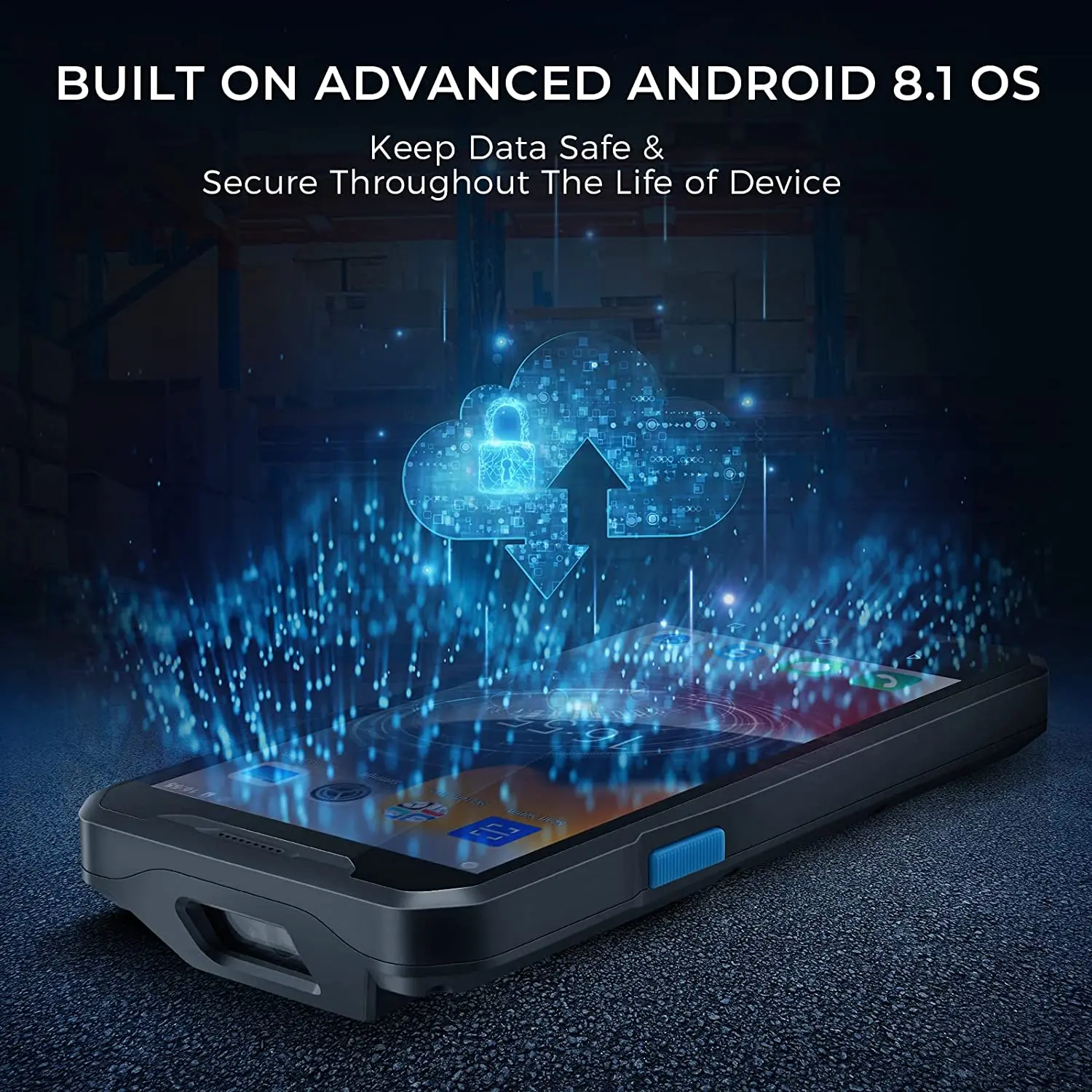 أندرويد 9 4G وعرة لاسلكية محمولة باليد PDA917 1D 2D Qr ماسح الباركود الأسهم محطة البيانات المحمول