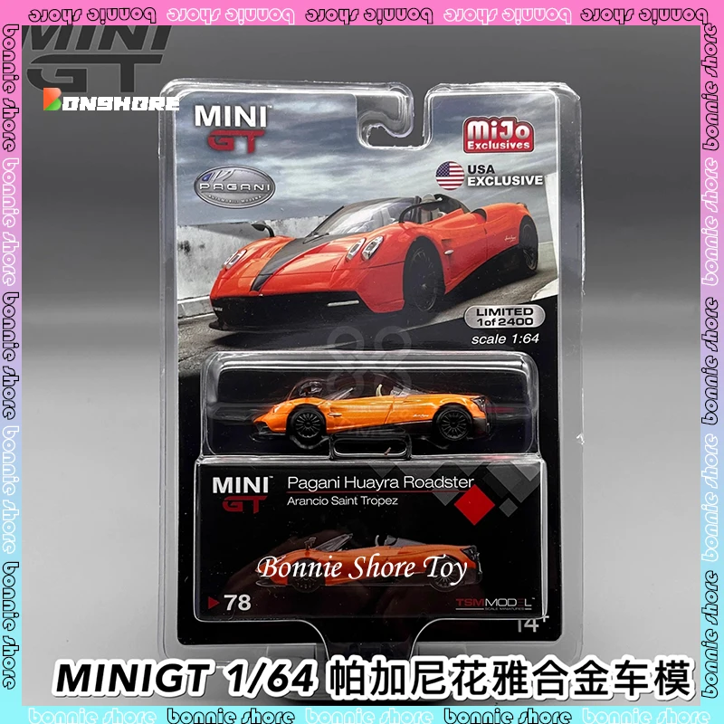 

Мини GT Модель автомобиля 1/64 Pagani Huayra Roadster номер 78 модель автомобиля из сплава украшение комнаты для мальчиков подарок на день рождения