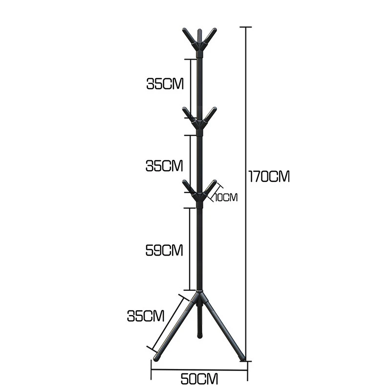 Flash Sale Save Space Clothing Standing Coat Rack Hook Household Clothes Hanger Floor Standing Bedroom Clothing Storage Rack