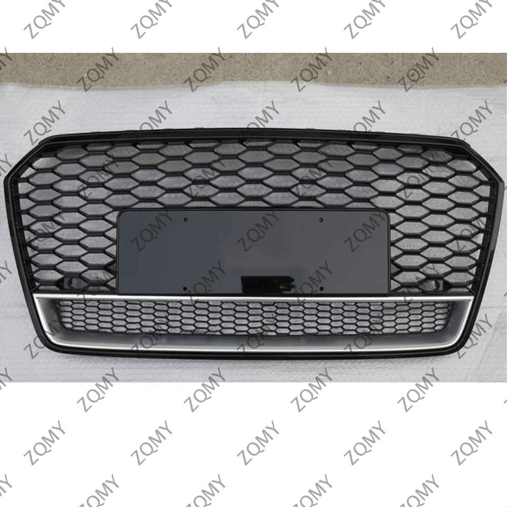 

With/Logo For Audi A7/A7L/S7 2016 2017 2018 Car Front Bumper Grille Centre Panel Styling Upper Grill (Modify RS7 style)