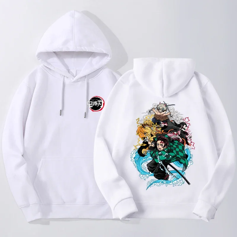 

Demon Slayer Anime Hoodie Men Women Tanjirou Nezuko Sweatshirts Kimetsu No Yaiba Oversize Japan Anime Sudaderas Pullover