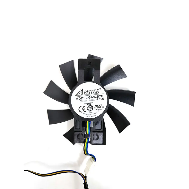 ENW 87 mm GA92B2U GA92S2U Dataland Lüfter für PowerColor Radeon Red Dragon RX 570 Dual-Grafikkarten-Lüfter