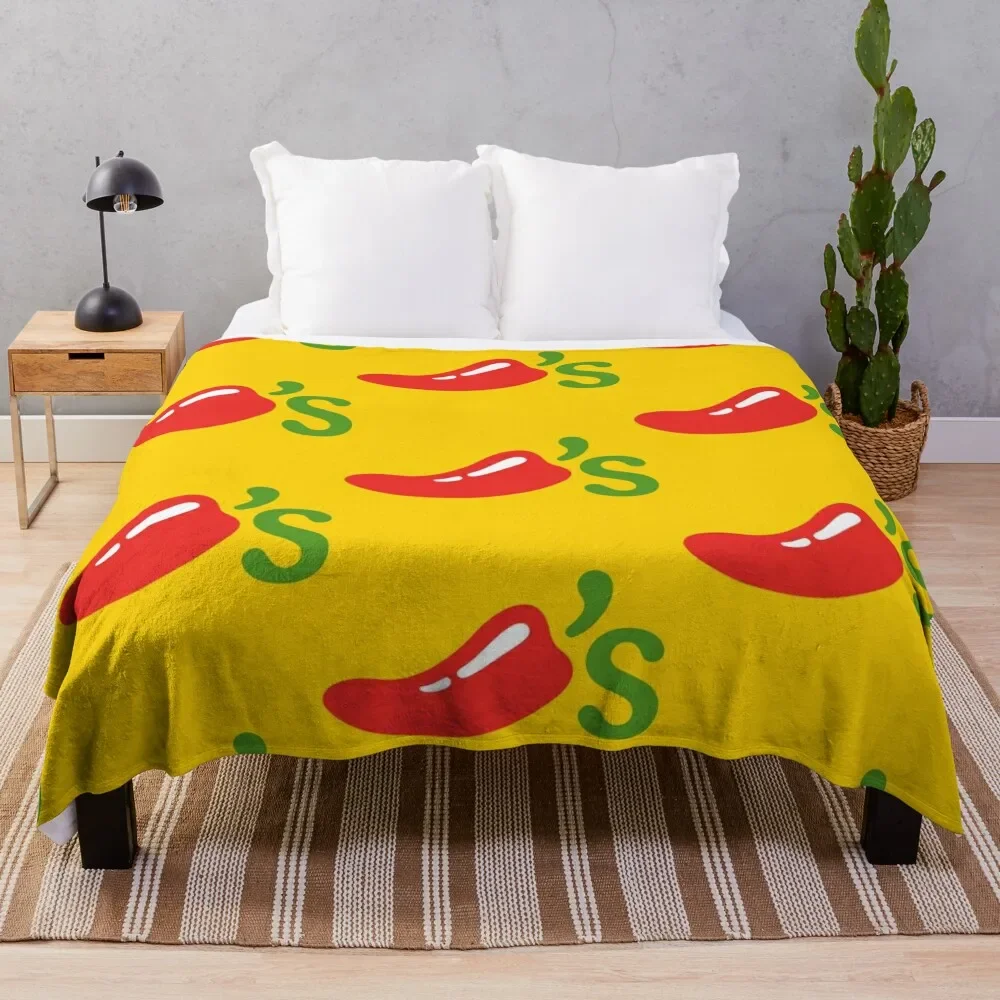 

Chili's Throw Blanket Shaggy Plush For Decorative Sofa Beautifuls Flannel Blankets