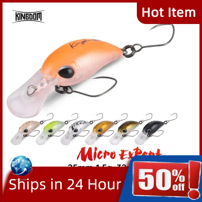 Kingdom Fishing Lure Micro Expert Minnow 1,5 g 3,2 g 25 mm 32 mm Topwater Künstlicher harter Kurbelköder Wobbler Barsch Forellenköder