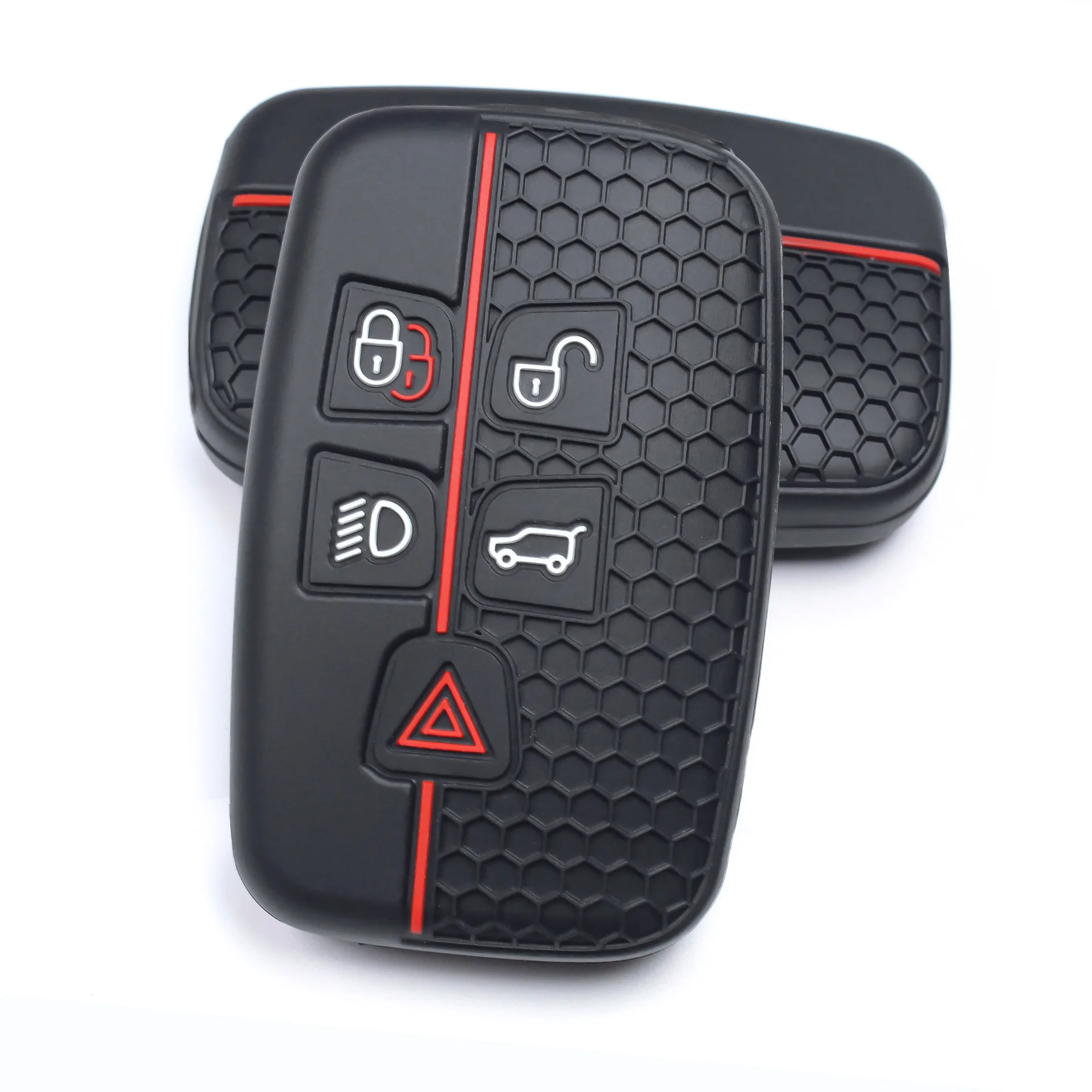 For Land Rover For Saab For Chery Renault Car Key Cover Honeycomb Pattern Remote Control Silicone Case Anti Scratch Shockproof view 2