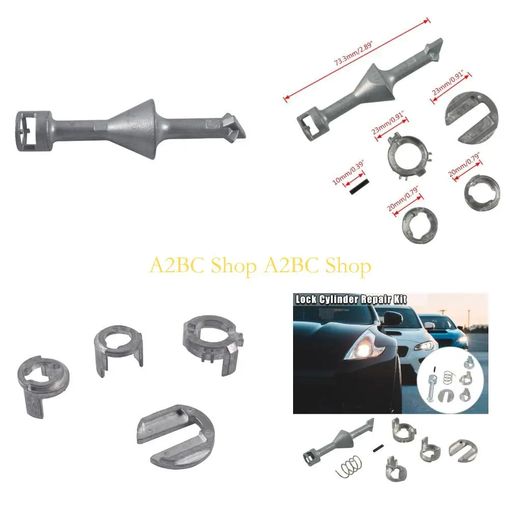 

A2BC 7Pcs/Set Door Lock Repair Car Left Right Lock Cylinder Barrel Repairing for E81 E82 E87 E88 2004-2013