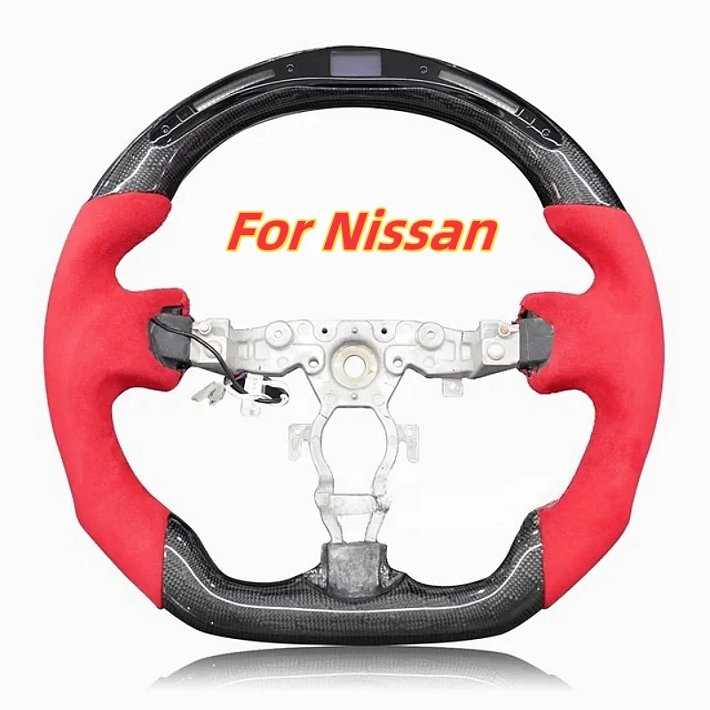 

Спортивное Рулевое колесо из углеродного волокна, подходит для Nissan 370z 2008 +, Гоночное рулевое колесо с перфорацией, модифицированные аксессуары