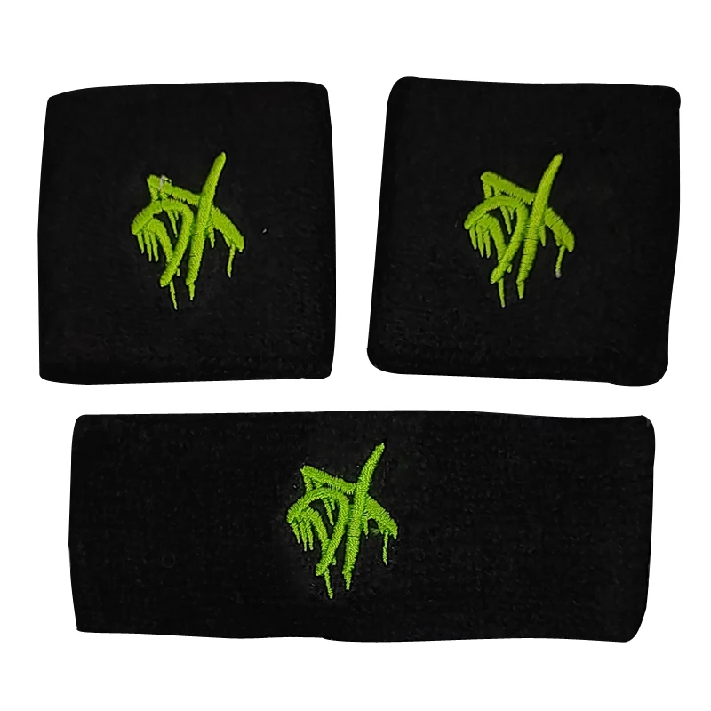 

DX D Generation X Black Cenation Headband Wristbands Set green Children's Toys Motorcycle wrist guard