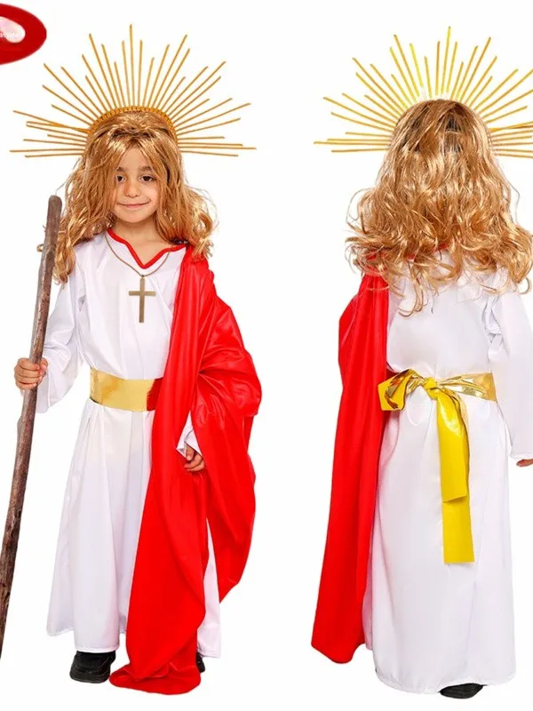 

Костюм ангела на Хэллоуин, детский костюм для выступлений на Пасху, длинная юбка для сцены, этническая одежда для детского сада