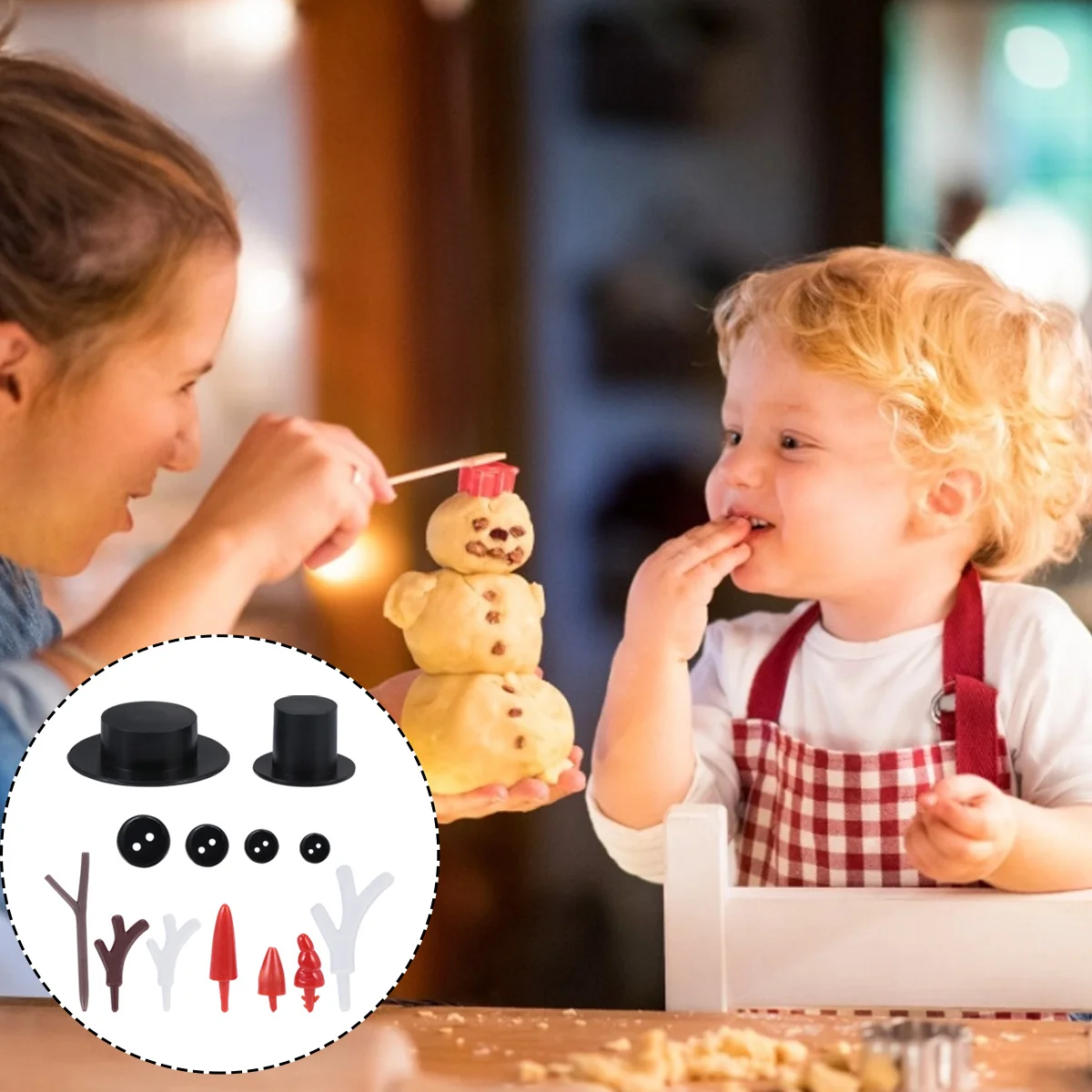 

Handmade Christmas Snowman Material Set Safe Plastic Develop Imagination Craft Gift DIY Material Set Christmas Gift